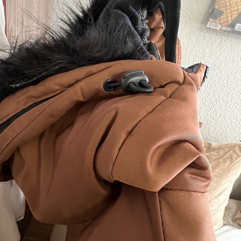 Arctic Expedition Down Parka With Side Snaps in the Color Dark Roast - Picture 14 of 16